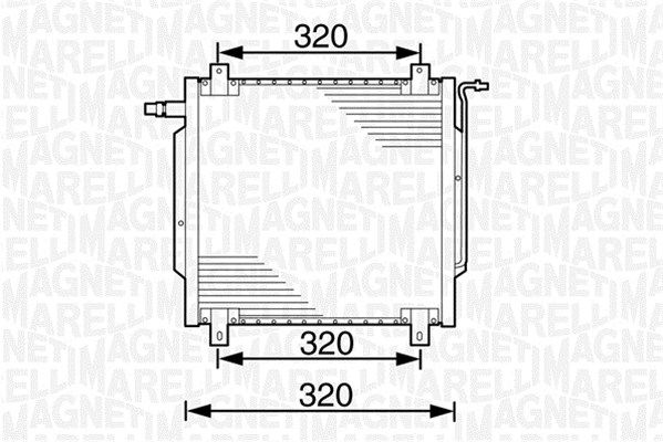 MAGNETI MARELLI Конденсатор, кондиционер 350203235000